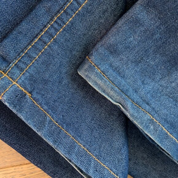 Women's Vintage Y2K David Bitton Buffalo Jeans Shiny Denim Blue Bootcut Size 25 - Picture 10 of 14